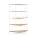 Joe Ruggiero Collection Baldwin 67" H x 55.44" W Etagere Bookcase Wood in White/Brown | 67 H x 55.44 W x 17.5 D in | Wayfair JR005-94-Maple-C