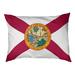 Tucker Murphy Pet™ Catalano Florida Flag Outdoor Dog Pillow Polyester in Red/White | 9.5 H x 29.5 W x 19.5 D in | Wayfair