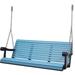 Rosalind Wheeler Fleurette Poly Grandpa Porch Swing Plastic in Blue/Black | 24 H x 62 W x 29 D in | Wayfair 3B677DF47D224F709E3A99321D74F672