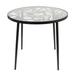 Brayden Studio® Rabia Bistro Dining Table w/ Glass Top & Aluminum Base Glass/Metal in Black | 29 H x 31.1 W x 31.1 D in | Outdoor Dining | Wayfair