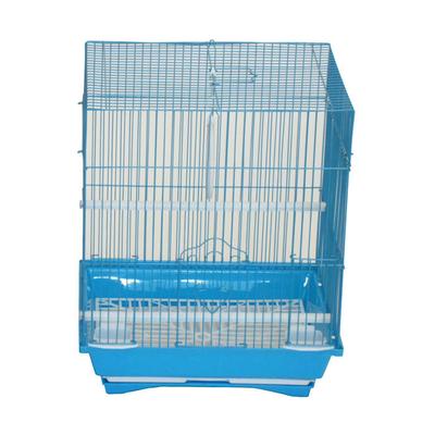 YML Blue Flat Top Parakeet Cage, 11" L X 8.5" W X 14" H