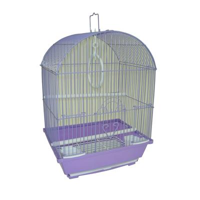 YML Purple Round Top Style Parakeet Cage, 11" L X 9" W X 16" H