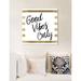 Art Remedy Oliver Gal 'Good Vibes Only Gold' Textual Art Print on Canvas Canvas, Wood in Black | 20 H x 20 W x 1.5 D in | Wayfair