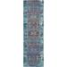 Vintage Kashan 8' Runner Blue Multicolor Boho Area Rug - Nourison VKA02