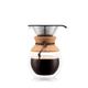 Bodum Pour Over Coffee Maker, Double Wall, Cork Grip, 8 Cup, Glass, 34 Ounce