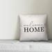 Gracie Oaks Cokato Welcome Home Thin Indoor/Outdoor Throw Pillow Polyester/Polyfill blend in Black | 20 H x 20 W x 1.5 D in | Wayfair