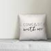 Ebern Designs Lupo Come & Sit w/ Me Indoor/Outdoor Throw Pillow Polyester/Polyfill blend in Black | 16 H x 16 W x 1.5 D in | Wayfair