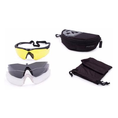 "Revision Stingerhawk Eyewear Deluxe Kit Clear/Solar/Yellow Lens Black Frame Regular 4-0152-0000"