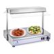 Royal Catering Electric Hot Plate Food Warmer Buffet Warmer Plexiglass Cover 1100W 2 Halogen Lamps 70x50cm RCHP-70 (230V, 2x300W Halogen Lamps, Heating Surface 70x50cm, 30-110°C)