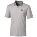 Men's Cutter & Buck Gray Minnesota Golden Gophers Big Tall Forge Tonal Stripe Polo