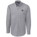 Men's Cutter & Buck Charcoal Texas A&M Aggies Big Tall Stretch Gingham Long Sleeve Button Down Shirt