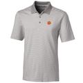 Men's Cutter & Buck Gray Clemson Tigers Big Tall Forge Tonal Stripe Polo