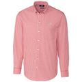 Men's Cutter & Buck Red Alabama Crimson Tide Big Tall Stretch Gingham Long Sleeve Button Down Shirt