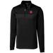 Men's Cutter & Buck Black Nebraska Huskers Big Tall Traverse Stripe Half-Zip Pullover Jacket