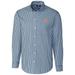 Men's Cutter & Buck Navy Auburn Tigers Big Tall Stretch Gingham Long Sleeve Button Down Shirt