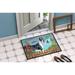 East Urban Home Harlequin Great Dane Spring 36 in. x 24 in. Non-Slip Outdoor Door Mat Synthetics | Rectangle 1'6" x 2'3" | Wayfair