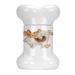Tucker Murphy Pet™ Papillon Puppy Bone Shaped Pet Treat Jar Ceramic | 9 H x 6 W x 5 D in | Wayfair 77E6F89571364D01809C051562427126