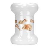 Tucker Murphy Pet™ Collie Bone Shaped Pet Treat Jar Ceramic | 9 H x 6 W x 5 D in | Wayfair F28EA56FBFBA4BD3BF0EE4007160FA92