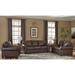 17 Stories Lexus 3 Piece Leather Living Room Set Genuine Leather in Brown | 38 H x 83 W x 38 D in | Wayfair Living Room Sets