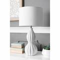 Rosdorf Park Cheney 30" Cream Table Lamp Ceramic in White | 30 H x 15 W x 15 D in | Wayfair 5837C1E6B0C44F4AA572E36D06E8526E