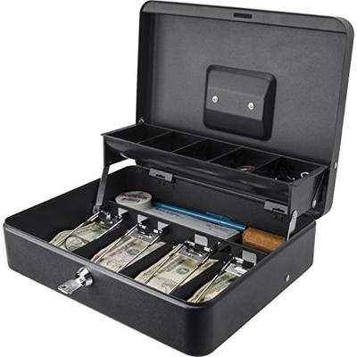 12 inch Standard Register Style Cash Box with Key Lock