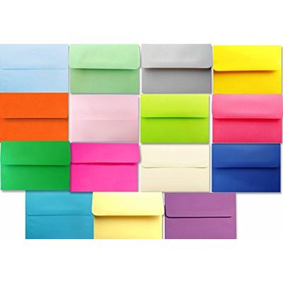 Assorted Multi Colors 100 Boxed A7 Envelopes (5-1/4 x 7-1/4) for 5 X 7 Greeting Cards, Invitations A