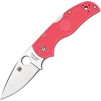 Spyderco Native5 Plain Edge Pink Folding Knife with 2.95" Blade