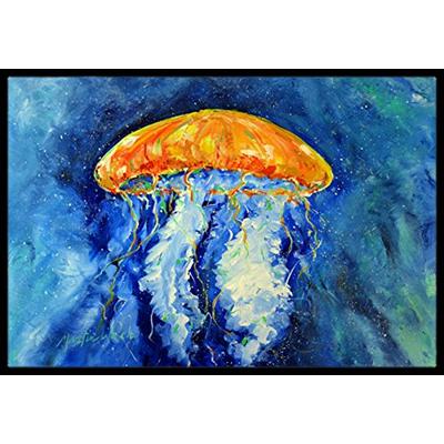 Caroline's Treasures MW1223JMAT Calm Water Jellyfish Indoor Or Outdoor Mat, 24" x 36", Multicolor