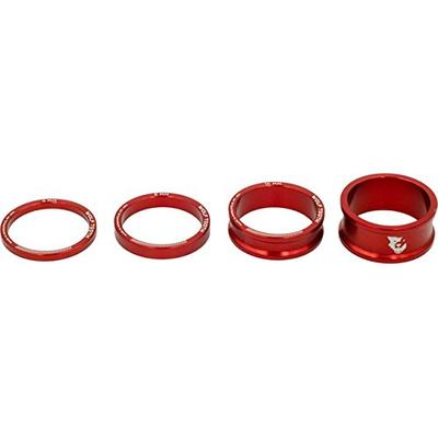 Wolf Tooth Components Headset Spacer Kit 3, 5,10, 15mm, Red