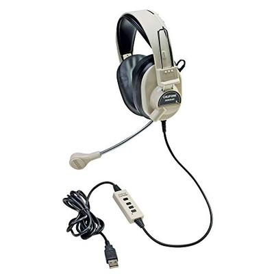 Califone CAF3066USB Deluxe Multimedia Stereo Headset with Boom Microphone with USB plug