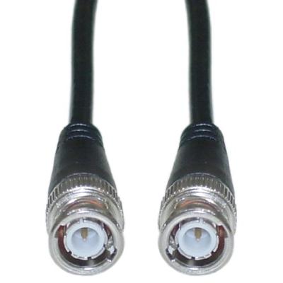 BNC RG58/Au Coaxial Cable, Black, BNC Male, Copper Stranded Center Conductor, 100 Foot
