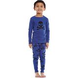 Leveret Two Piece Pajama Skull Blue 6 Years screenshot. Sleepwear directory of Clothes.