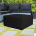Wade Logan® Branning Square Outdoor Ottoman in Black | 17 H x 36 W x 36 D in | Wayfair 31456CA387EF471E886D783584A438A8