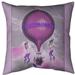 East Urban Home Hot Air Balloon Poster Throw Pillow Cover Cotton in Pink | 18 H x 18 W x 1.5 D in | Wayfair 504A215266A44576B71FF5308203B50D