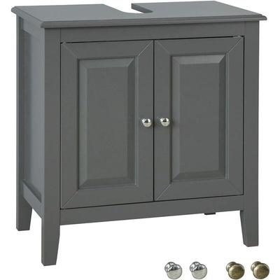 SoBuy FRG202-DG Waschbeckenunterschrank Badschrank Waschtisch Unterschrank dunkelgrau BHT ca: