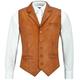 Men's Real Leather Waistcoat Party Fashion Classic Lightweight Traditional Style (3XL for Chest 48", Tan)