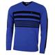 Calvin Klein Mens V-Neck Chest Stripe Sweater - Roy/Black - XXL