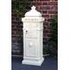 Black Country Metal Works Camden Free Standing Post Box Classic and Sturdy Design - Front and Rear Lockable Doors (White)