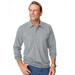 Blair Men's John Blair Long-Sleeve Banded-Bottom Polo - Grey - XLG