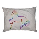 Tucker Murphy Pet™ Carmean Japanese Vintage Watercolor Horse Designer Pillow Fabric | 6.5 H x 42.5 W x 32.5 D in | Wayfair
