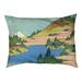 Tucker Murphy Pet™ Burkart the Lake at Hakone in Sagami Province Indoor/Outdoor Dog Pillow/Classic in Green/Blue | 14 H x 42.5 W in | Wayfair