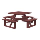 Red Barrel Studio® Bathilda Outdoor Picnic Table Plastic | 79 W x 79 D in | Wayfair 8533AE3613924BEC85C8B1A4F2FD58FB