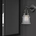 Beachcrest Home™ Bartolmeu 1 - Light Dimmable Armed Sconce Glass/Metal in Gray/Brown | 11 H x 6.5 W x 9 D in | Wayfair
