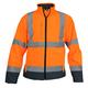 Insight High Visibility Softshell 2 Tone Jacket with Full Zip Front Fastening- Orange/Navy- 5XL