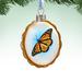 Designocracy Butterfly Keepsake Glass Holiday Shaped Ornament Glass in Black/Blue/Brown | 3 H x 2.5 W x 1 D in | Wayfair 776283