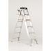 Bauer Corporation 5' 5 - Step Aluminum Lightweight Folding Step Ladder Aluminum in Gray | 19 W x 45 D in | Wayfair 25105