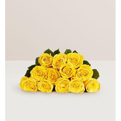 1-800-Flowers Flower Delivery April Yellow Roses Bouquet Only