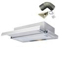 SIA TSH60SS 60cm Stainless Steel Telescopic Integrated Cooker Hood & 3m Ducting