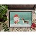 Caroline's Treasures Labrador Snowman Christmas Non-Slip Outdoor Door Mat Synthetics | 18 W x 27 D in | Wayfair CK2052MAT