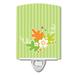 Caroline's Treasures Fall Leaves Ceramic Night Light Ceramic in Green | 6 H x 4 W x 3 D in | Wayfair BB6921CNL